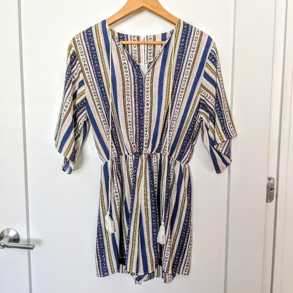 Boutique Stripe Patterned Romper - image 1